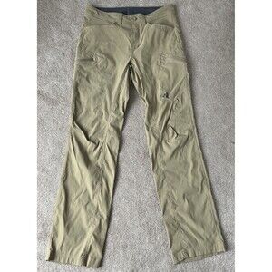 Eddie Bauer First Ascent Guide Pro Pants Mens 32x34 Tan Nylon Hiking Outdoor